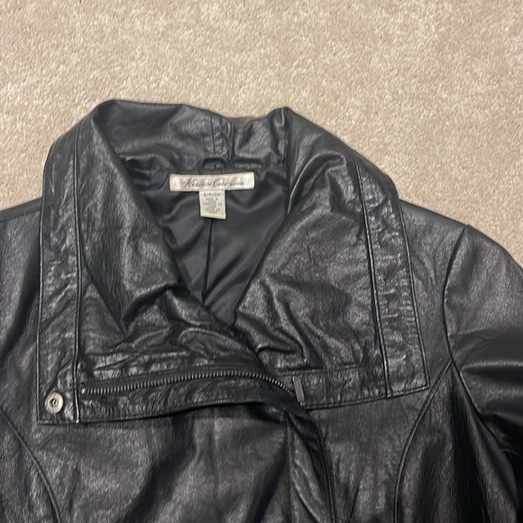 Kenneth Cole Black leather jacket - Picture 3 of 4